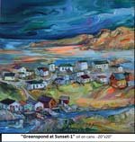 Greenspond at Sunset-1, Oil on Canvas